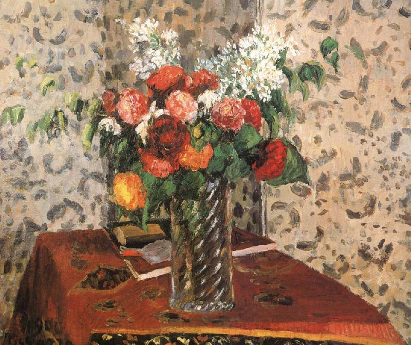 Camille Pissarro Table flowers Germany oil painting art